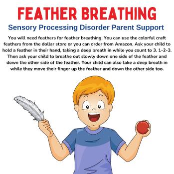 Feather breathing young boy holding feather being mindful mindful activities for children