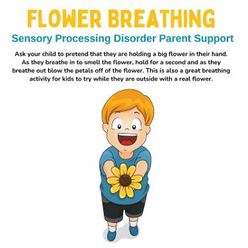 happy young boy holding a sunflower flower breathing mindful activities for children