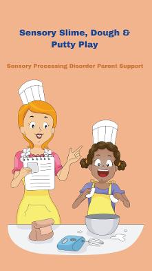 parent and child with sensory processing disorder making sensory play dough Sensory Processing Tactile Defensiveness Slime, Dough & Putty Play 