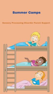 sensory kids with autism and adhd at summer camp in bunk beds Summer Camps For Neurodiverse Children  USA & Canada